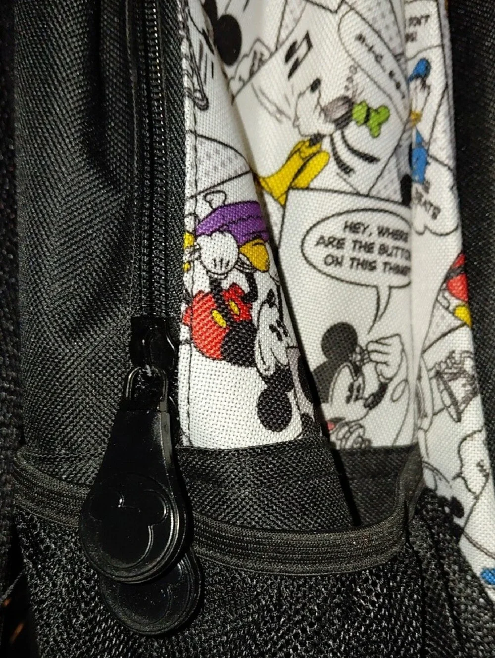 Disney Parks Backpack Mickey Mouse Comic Book Print